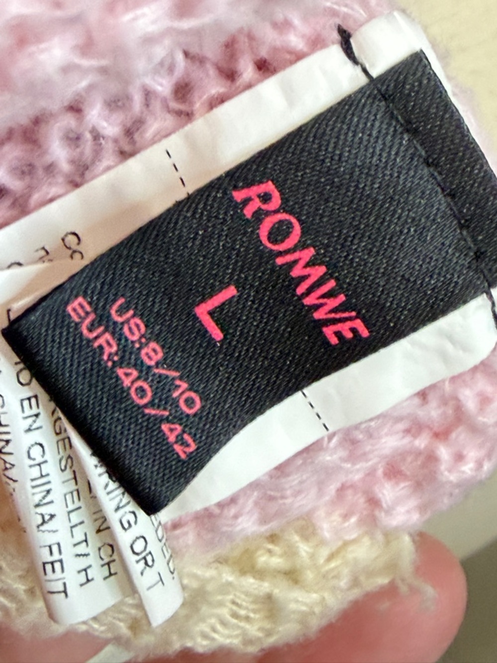 ROMWE Kawaii Strawberry Pattern Bishop Sleeve Sweater Cardigan, Large - Picture 10 of 12